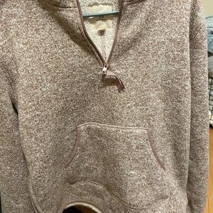 Fuzzy inside sweatshirt jacket